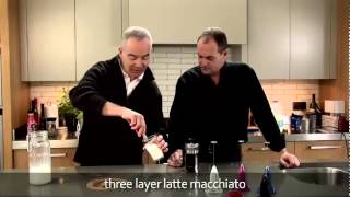 aerolatte  milk frother makes three layer caffè latte macchiato [upl. by Yrrok623]