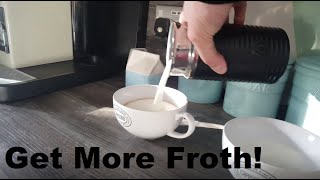 How to Get More Froth from Your Nespresso Coffee Aeroccino  Nespresso tips and help [upl. by Millard]