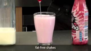 How to make a fat free milkshake using an aerolatte milk frother [upl. by Arundell]